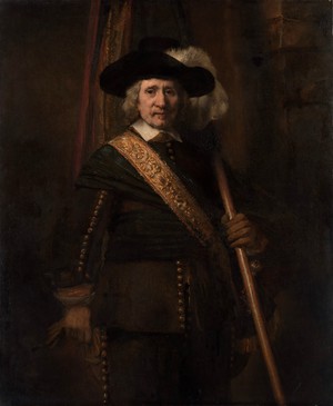 Rembrandt van Rijn, The Standard Bearer, Painting on canvas