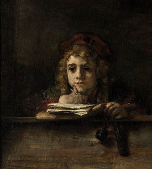 Rembrandt van Rijn, Titus at his Desk, Painting on canvas