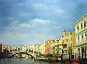 Our Originals, Rialto Bridge, Venice, Painting on canvas