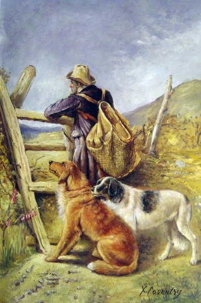 The Gamekeeper. The painting by Richard Ansdell