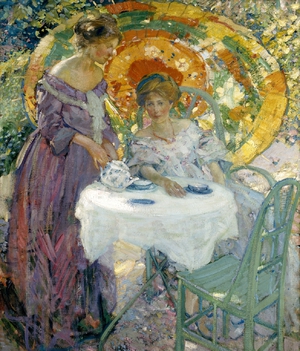 Richard Edward Miller, Afternoon Tea, Painting on canvas