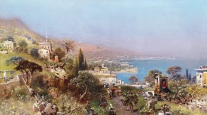Robert Alott, Hive of Activity in a Southern Port City, Painting on canvas
