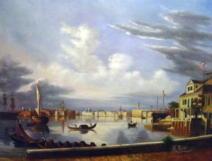Robert Salmon, View Of Venice, Art Reproduction
