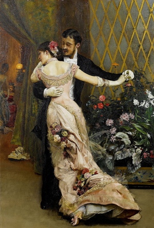 Rogelio de Egusquiza, At the End of the Ball, Painting on canvas
