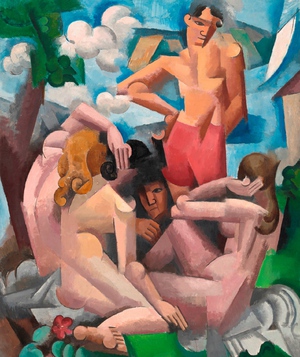 Famous paintings of Abstract: Bathers, 1912