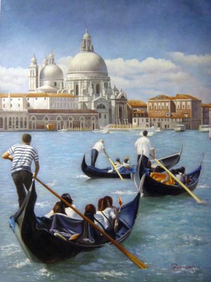 Our Originals, Romantic Gondolas, Venice, Painting on canvas
