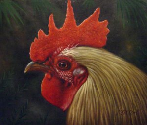 Our Originals, Rooster Closeup, Painting on canvas