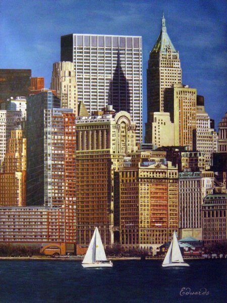 Sail Around New York Harbor. The painting by Our Originals