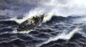 On the High Seas, 1887, Salvador Abril y Blasco, Art Paintings