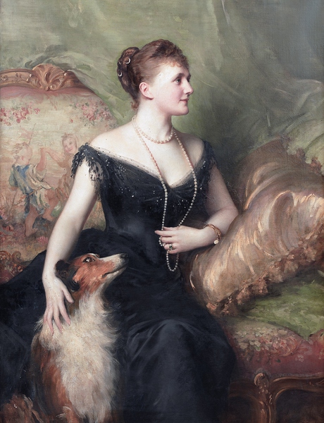 Mrs Mary Venetia James, 1895 . The painting by Samuel Luke Fildes