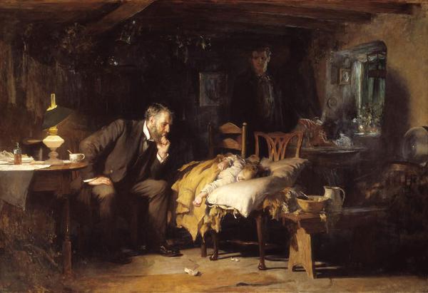 The Doctor, 1891. The painting by Samuel Luke Fildes