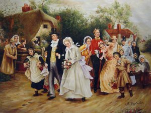 Samuel Luke Fildes, The Village Wedding, Painting on canvas