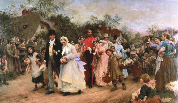 The Wedding, 1883. The painting by Samuel Luke Fildes