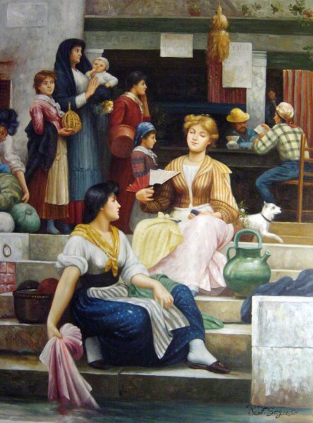 Venetians. The painting by Samuel Luke Fildes