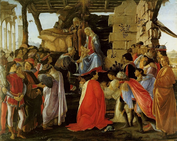 Adoration of the Magi. The painting by Sandro Botticelli