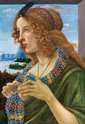 Sandro Botticelli, Allegorical Portrait of a Lady (Simonetta Vespucci), Painting on canvas