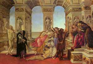 Calumny of Apelles, Sandro Botticelli, Art Paintings