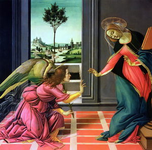 Cestello Annunciation, Sandro Botticelli, Art Paintings