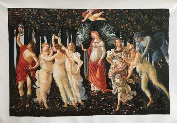 La Primavera. The painting by Sandro Botticelli