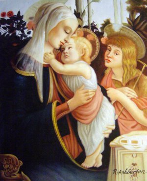 Sandro Botticelli, Madonna Of The Rose Garden With St. John The Baptist, Art Reproduction