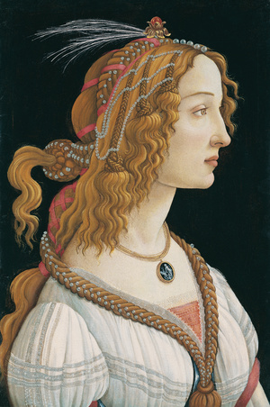 Sandro Botticelli, Portrait of a Young Woman (Simonetta Vespucci), Painting on canvas
