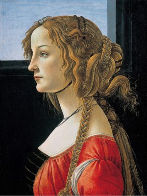 Sandro Botticelli, Portrait of Simonetta Vespucci, Painting on canvas
