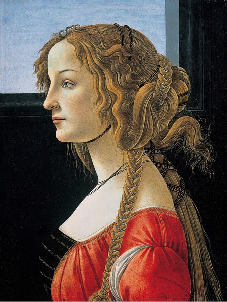 Portrait of Simonetta Vespucci. The painting by Sandro Botticelli