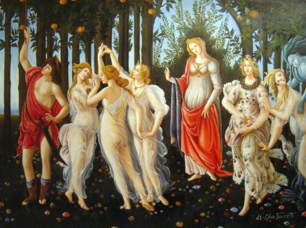Primavera. The painting by Sandro Botticelli