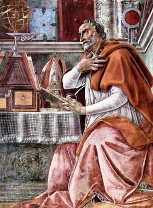 Sandro Botticelli, Saint Augustine in His Study, Painting on canvas