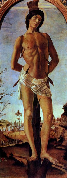 Sandro Botticelli, St. Sebastian, Painting on canvas