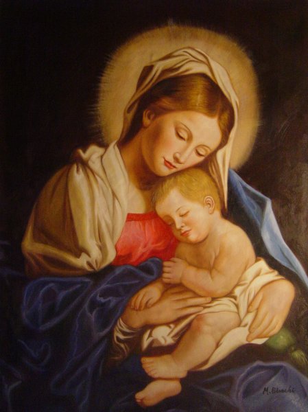 Madonna And Child. The painting by Sassoferrato