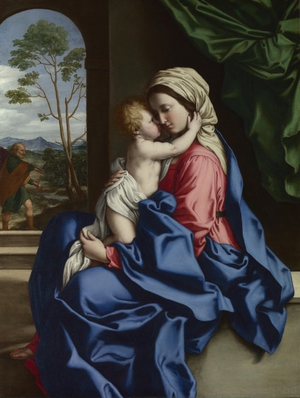 Sassoferrato, The Virgin and Child Embracing, Painting on canvas