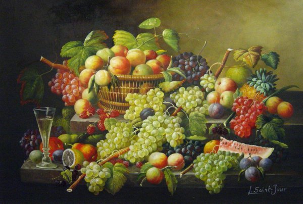 A Still Life With Fruit Basket