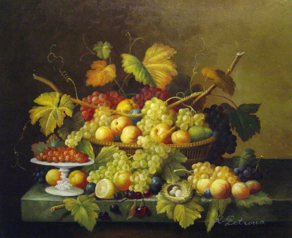 Still Life With Fruit II. The painting by Severin Roesen