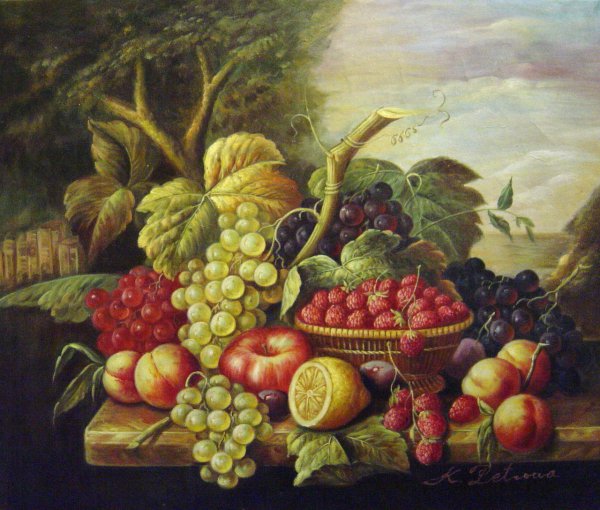 Still Life With Fruit III. The painting by Severin Roesen