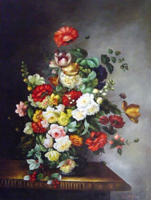 A Still life with Flowers and Wild Raspberries