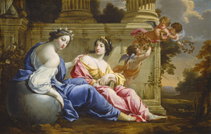 Simon Vouet, The Muses Urania and Calliope, Painting on canvas