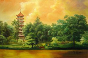 Our Originals, Singapore Pagoda, Painting on canvas