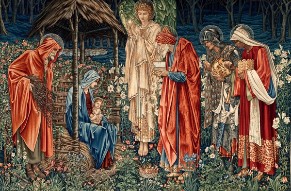 Adoration of the Magi. The painting by Sir Edward Coley Burne-Jones