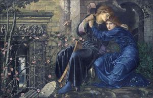 Sir Edward Coley Burne-Jones, Love Among the Ruins, Art Reproduction