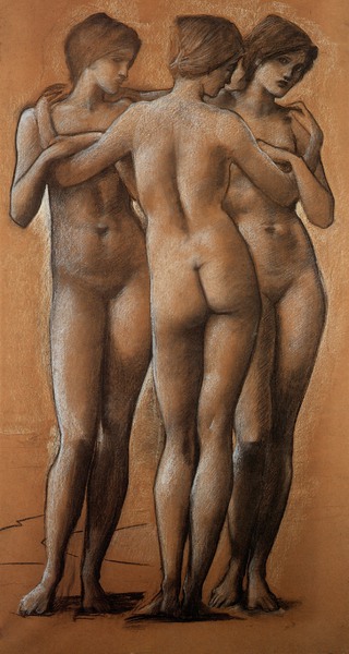 Portrait of the Three Graces. The painting by Sir Edward Coley Burne-Jones