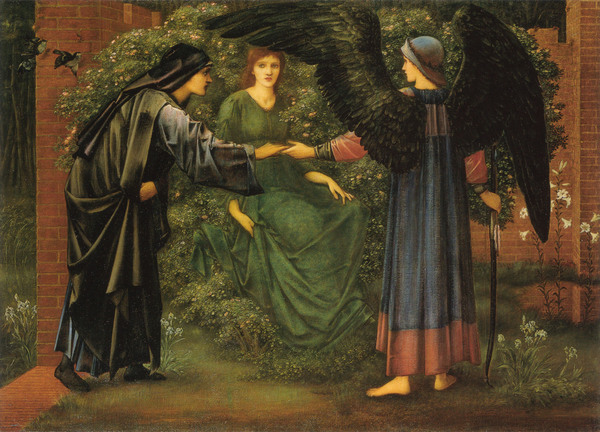 The Heart of the Rose. The painting by Sir Edward Coley Burne-Jones