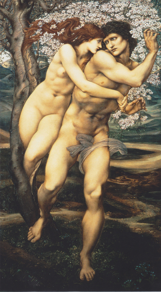 The Tree of Forgiveness. The painting by Sir Edward Coley Burne-Jones