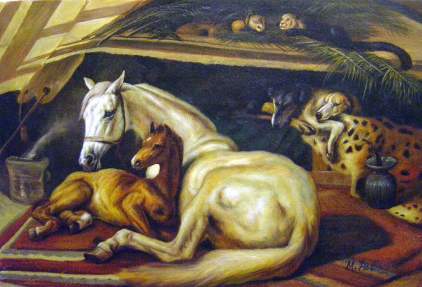 The Arab Tent. The painting by Sir Edwin Henry Landseer