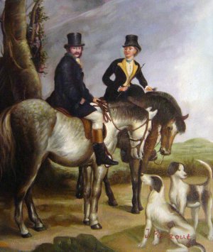 Famous paintings of Horses-Equestrian: Duke & Duchess of Beaufort
