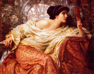 Famous paintings of Women: At the Mirror, 1896