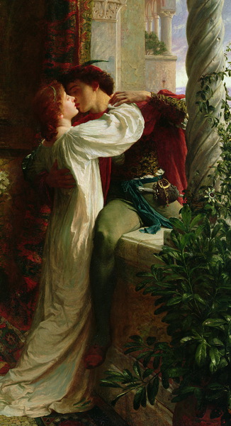 Balcony with Romeo and Juliet, 1884. The painting by Sir Frank Dicksee