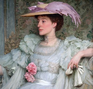Sir Frank Dicksee, Portrait of Lady Hillingdon, 1905, Art Reproduction