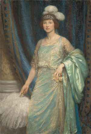 Sir Frank Dicksee, Portrait of Mrs Norman Holbrook, 1921, Painting on canvas