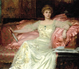 Reproduction oil paintings - Sir Frank Dicksee - Portrait of Mrs W. K. D'Arcy, 1902